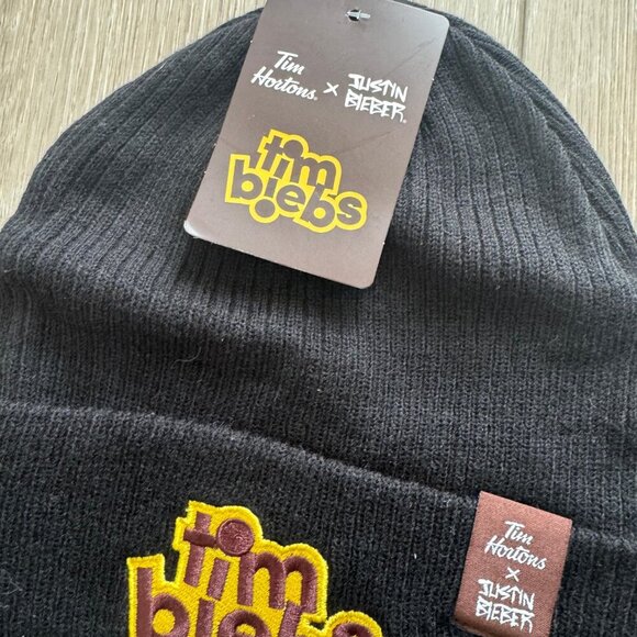 NWT Justin Bieber Beanie / Hat One Size Black Limited Ed. Tim Biebs - Picture 4 of 6